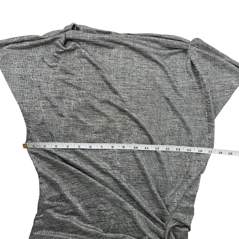Isabel Marant Etoile Nadilia Ruched Silver Metallic Shimmer Mini Dress SZ S - Picture 15 of 15